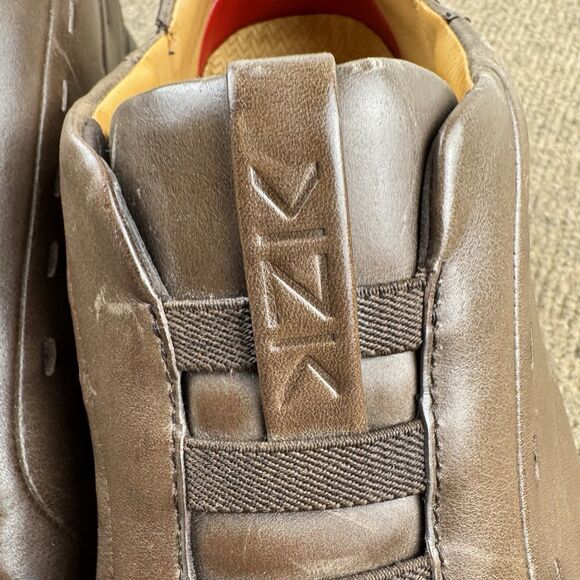 KIZIK New York Hand Free  Slip On Sneakers Men’s 9.5M  Brown Leather M0202CB main image 4